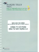 Báo cáo tài chính năm 2011 (đã kiểm toán) - Công ty Cổ phần Đầu tư Xây dựng 3-2