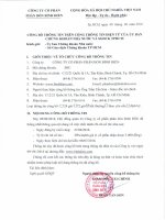 Nghị quyết Hội đồng Quản trị - Công ty cổ phần Phân bón Bình Điền