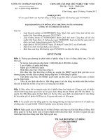 Nghị quyết Đại hội cổ đông bất thường - Công ty Cổ phần Gò Đàng