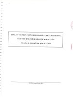 Báo cáo tài chính năm 2011 (đã kiểm toán) - Công ty Cổ phần Chứng khoán Châu Á – Thái Bình Dương