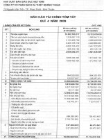 Báo cáo tài chính tóm tắt quý 4 năm 2009 - Công ty Cổ phần Sách - Thiết bị Bình Thuận