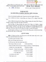 Nghị quyết Đại hội cổ đông thường niên - Công ty cổ phần Xi măng Vicem Bút Sơn