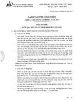 Báo cáo thường niên năm 2011 - Công ty Cổ phần Mĩ thuật và Truyền thông