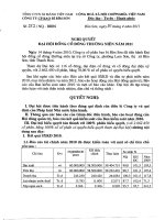 Nghị quyết đại hội cổ đông ngày 12-05-2011 - Công ty cổ phần Vicem Bao bì Bỉm Sơn