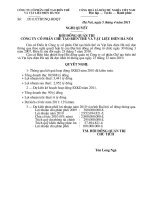 Nghị quyết Hội đồng Quản trị ngày 28-04-2011 - Công ty Cổ phần Chế tạo Biến thế và Vật liệu điện Hà Nội