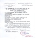 Nghị quyết Đại hội cổ đông thường niên - Công ty Cổ phần Khai thác và Chế biến Khoáng sản Bắc Giang