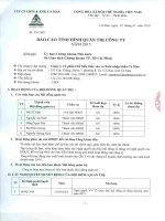 Báo cáo tình hình quản trị công ty - Công ty Cổ phần Chế biến và Xuất nhập khẩu Thuỷ sản Cà Mau