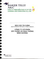 Báo cáo tài chính năm 2012 (đã kiểm toán) - Công ty Cổ phần Xây dựng và Giao thông Bình Dương