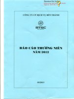 Báo cáo thường niên năm 2012 - Công ty Cổ phần Dịch vụ Bến Thành
