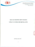 Báo cáo thường niên năm 2014 - Công ty Cổ phần Đồ hộp Hạ Long