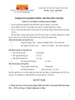 Nghị quyết đại hội cổ đông ngày 26-05-2011 - Công ty Cổ phần Alphanam E&C