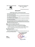 Nghị quyết Hội đồng Quản trị - Công ty Cổ phần Văn hóa Tân Bình