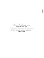 Báo cáo tài chính hợp nhất quý 2 năm 2015 (đã soát xét) - Công ty Cổ phần Thương mại - Dịch vụ Bến Thành