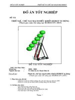THIẾT kế,  CHẾ tạo MẠCH điều KHIỂN ROBOT tự ĐỘNG 