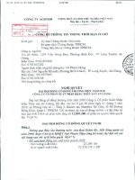 Nghị quyết Đại hội cổ đông thường niên năm 2010 - Công ty Cổ phần Xuất nhập khẩu Thủy sản An Giang