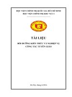 Tài liệu Bồi dưỡng nghiệp vụ công tác Tuyên Giáo