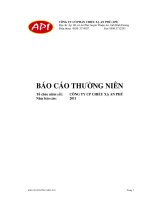 Báo cáo thường niên năm 2011 - Công ty Cổ phần Chiếu xạ An Phú