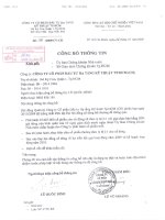 Nghị quyết Hội đồng Quản trị ngày 26-10-2009 - Công ty cổ phần Đầu tư Hạ tầng Kỹ thuật T.P Hồ Chí Minh