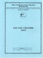 Báo cáo tài chính quý 1 năm 2014 - Công ty cổ phần Đầu tư và Phát triển Đô thị Dầu khí Cửu Long