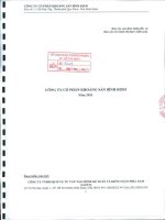 Báo cáo tài chính năm 2011 (đã kiểm toán) - Công ty cổ phần Khoáng sản Bình Định