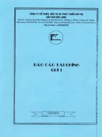 Báo cáo tài chính quý 1 năm 2015 - Công ty cổ phần Đầu tư và Phát triển Đô thị Dầu khí Cửu Long