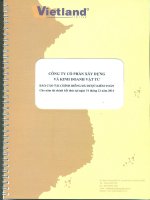 Báo cáo tài chính công ty mẹ năm 2014 (đã kiểm toán) - Công ty Cổ phần Xây dựng và Kinh doanh Vật tư