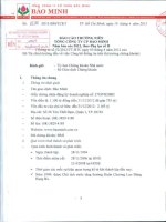 Báo cáo thường niên năm 2012 - Tổng Công ty Cổ phần Bảo Minh