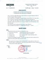 Nghị quyết Hội đồng Quản trị ngày 5-9-2011 - Công ty Cổ phần Beton 6