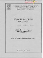 Báo cáo tài chính quý 2 năm 2014 - Công ty Cổ phần Xây dựng và Đầu tư 492