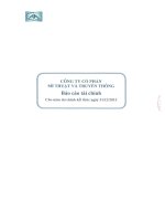 Báo cáo tài chính năm 2015 (đã kiểm toán) - Công ty Cổ phần Mĩ thuật và Truyền thông