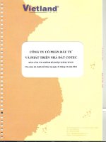 Báo cáo tài chính công ty mẹ năm 2014 - Công ty Cổ phần Đầu tư và Phát triển Nhà đất COTEC