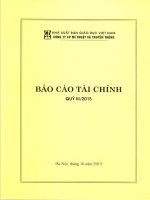 Báo cáo tài chính quý 3 năm 2015 - Công ty Cổ phần Mĩ thuật và Truyền thông