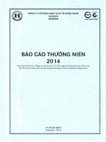 Báo cáo thường niên năm 2014 - Công ty Cổ phần Dịch vụ Ô tô Hàng Xanh