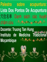 Danh sách tên các huyệt châm cứu