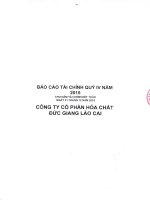 Báo cáo tài chính quý 4 năm 2015 - CTCP Hóa chất Đức Giang – Lào Cai
