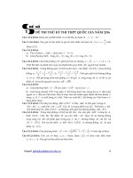 Bộ 10 đề toán hay và khó luyện thi THPT quốc gia có đáp án chi tiết