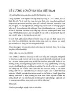 Đề cương cơ sở văn hóa việt nam