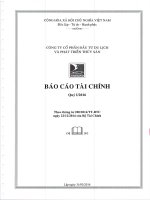 Báo cáo tài chính quý 1 năm 2016 - Công ty Cổ phần Đầu tư Du lịch và Phát triển Thủy sản