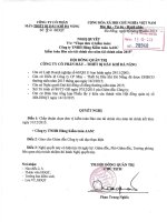 Nghị quyết Hội đồng Quản trị - Công ty Cổ phần Máy - Thiết bị Dầu khí Đà Nẵng