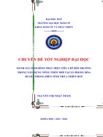 Đánh giá tình hình thực hiện tiêu chí môi trường trong xây dựng nông thôn mới tại xã phong hòa huyện phong điền tỉnh thừa thiên huế