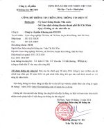 Báo cáo tài chính hợp nhất quý 3 năm 2014 - Công ty cổ phần Khoáng sản FECON