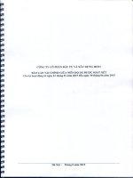 Báo cáo tài chính công ty mẹ quý 2 năm 2015 (đã soát xét) - Công ty Cổ phần Đầu tư và Xây dựng HUD1