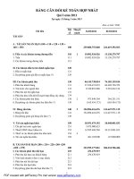 Báo cáo tài chính hợp nhất quý 1 năm 2011 - Công ty Cổ phần Đông Hải Bến Tre