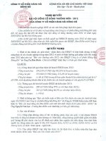 Nghị quyết Đại hội cổ đông thường niên năm 2013 - Công ty Cổ phần Hàng hải Đông Đô