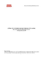 Báo cáo tài chính hợp nhất quý 2 năm 2009 (đã soát xét) - Công ty Cổ phần Dược phẩm Cửu Long