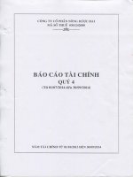 Báo cáo tài chính công ty mẹ quý 4 năm 2014 - Công ty Cổ phần Nông dược H.A.I