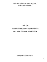 Đề án tuyển sinh đại học hệ chính quy của nhạc viện TP hồ chí minh (free)