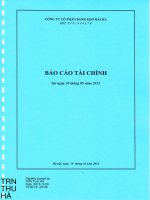 Báo cáo tài chính quý 3 năm 2015 - Công ty Cổ phần Bánh kẹo Hải Hà