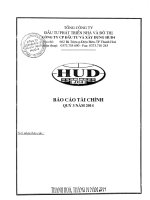 Báo cáo tài chính công ty mẹ quý 3 năm 2013 - Công ty Cổ phần Đầu tư và Xây dựng HUD4