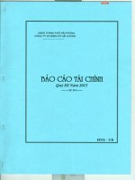 Báo cáo tài chính công ty mẹ quý 3 năm 2015 - Công ty Cổ phần Điện Cơ Hải Phòng